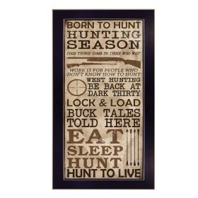 "Hunting Season" By Dee Dee, Printed Wall Art, Ready To Hang Framed Poster, Black Frame