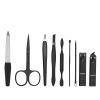 9pcs/set Portable Nail Clipper Cutter File Cuticle Pusher Tools Set For Manicure Pedicure