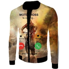 European And American Code Cross-Border Men's 3D Digital Color Printing Flight Jacket, Motorcycle Flight Suit One Drop Delivery (Option: 4XL-D)