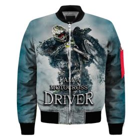 European And American Code Cross-Border Men's 3D Digital Color Printing Flight Jacket, Motorcycle Flight Suit One Drop Delivery (Option: 2XL-A)