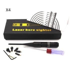 Laser Aiming Device Target Device Set Calibrator (Option: Black 4PCS)