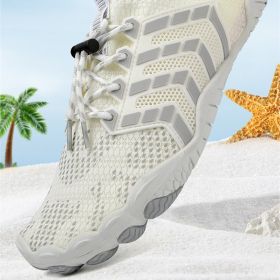 Men's And Women's Non-slip Five-finger Mountaineering Fitness Shoes (Option: D025 White-42)