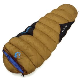 Outdoor Sleeping Bag Mummy Autumn And Winter Camping (Option: 1500g Yellow-230x80x50cm)