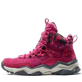 Hiking Shoes Waterproof Non-slip Mountain Climbing Shoes High Top (Option: Rose Red-39)