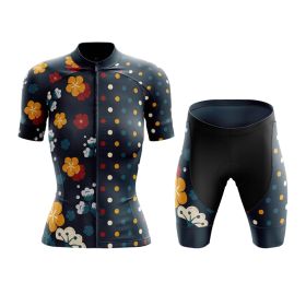 Summer Short-sleeved Cycling Jersey Suit Mountain Bike (Option: Top and shorts-XXS)