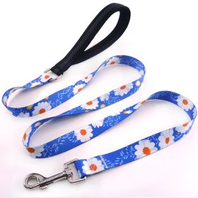 Flower training dog pet supplies printed dog leash (Option: Zou Ju)