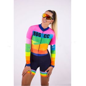 Cycling Suit One Piece Women's Cycling  Racing (Option: Orange-3XL)