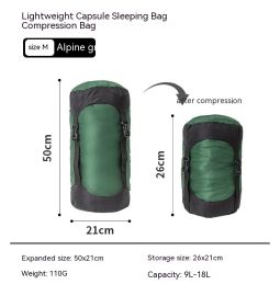 Down Compression Outdoor Storage Bag (Option: Alpine Green M Code)
