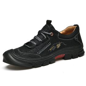 Non-slip Wear-resistant Hiking Outdoor Cross-country Hiking Shoes (Option: Black-42)