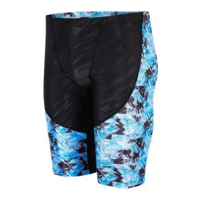 Five-point Mid-length Loose And Embarrassing Boxer Men's Swimsuit (Option: Photo Color-5XL-5points)