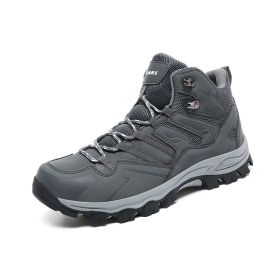 Hiking Same High-top Outdoor Shoes Sneaker (Option: Gray-37)