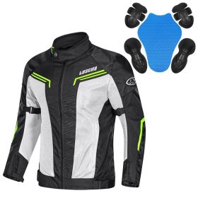 Motorcycle Mesh Summer Jacket Pants Men Women (Option: Blackyellow-XL)