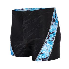 Five-point Mid-length Loose And Embarrassing Boxer Men's Swimsuit (Option: Photo Color-3XL-3points)
