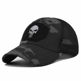 1pc Breathable Tactical Baseball Cap; Multi-color Mesh Sun Hat With Skull Pattern; For Outdoor Hunting And Hiking (Color: Color #2)
