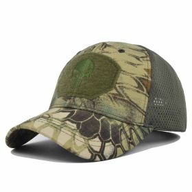 1pc Breathable Tactical Baseball Cap; Multi-color Mesh Sun Hat With Skull Pattern; For Outdoor Hunting And Hiking (Color: Color #5)