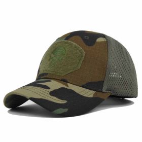 1pc Breathable Tactical Baseball Cap; Multi-color Mesh Sun Hat With Skull Pattern; For Outdoor Hunting And Hiking (Color: Color #6)