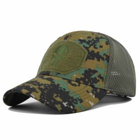 1pc Breathable Tactical Baseball Cap; Multi-color Mesh Sun Hat With Skull Pattern; For Outdoor Hunting And Hiking (Color: Color #4)