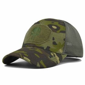 1pc Breathable Tactical Baseball Cap; Multi-color Mesh Sun Hat With Skull Pattern; For Outdoor Hunting And Hiking (Color: Color #7)