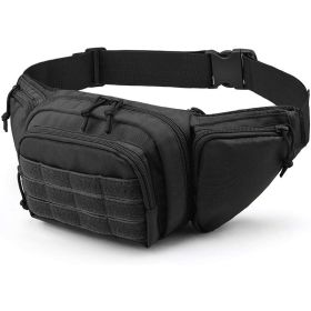 Tactical Waist Pack Nylon Bodypack Hiking Phone Pouch Outdoor Sports Army Military Hunting Climbing Camping Belt Cs Airsoft Bags (Color: Black)