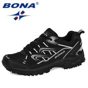 BONA 2022 New Designers Popular Sneakers Hiking Shoes Men Outdoor Trekking Shoes Man Tourism Camping Sports Hunting Shoes Trendy (Color: Charcoal grey S gray)