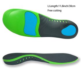 EVA Orthopedic Shoe Insole; X/O Leg Correction; Flat Arch Support Sports Insole (size: Blue L)