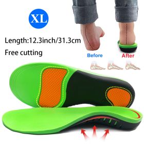 EVA Orthopedic Shoe Insole; X/O Leg Correction; Flat Arch Support Sports Insole (size: XL)