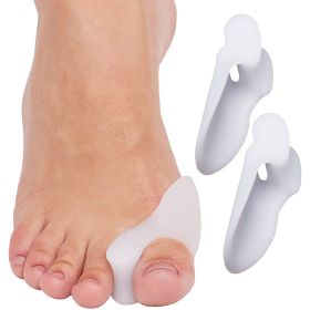 2pcs Soft Big Toe Corrector; Bunion Protector For Men And Women (Color: White)