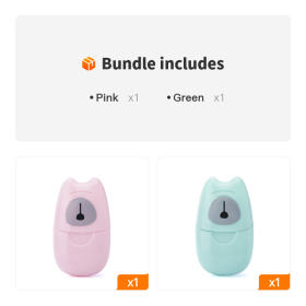 50pcs Mini Portable Travel Soap Paper (Color: Pink+Green)