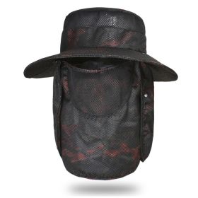 Fishing Hat; Waterproof Sun Protection Boonie Hat For Outdoor Safari Hunting Hiking Gardening (Color: Red)