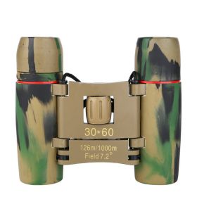 30x60 Binoculars Portable Folding Mini Telescope Low Light Night Vision for Hunting Sports Outdoor Camping Travel Sightseeing (Color: Multicolored)