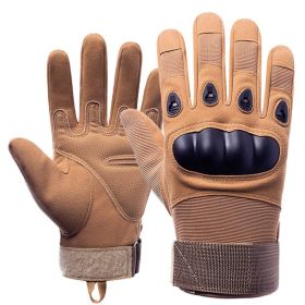 Tactical Military Gloves Shooting Gloves Touch Design Sports Protective Fitness Motorcycle Hunting Full Finger Hiking Gloves (Color: Khaki)