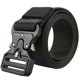 Hunting & Camping Heavy Duty Security Utility Nylon Belt (Color: Black)