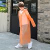 Reusable Rain Poncho; EVA Conjoined Fashionable Transparent Raincoat For Students; Children