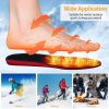 Heated Insoles Electric Heated Foot Warmer 3000mAh Rechargeable Battery Powered Trimmable Heated Shoe Insoles for Men Women Hunting Skiing Fishing