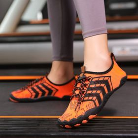 Men's And Women's Non-slip Five-finger Mountaineering Fitness Shoes (Option: D025 Orange-39)