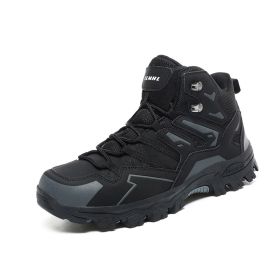 Hiking Same High-top Outdoor Shoes Sneaker (Option: Black-40)