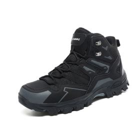 Hiking Same High-top Outdoor Shoes Sneaker (Option: Black-40)