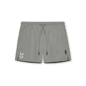 Muscle Workout Summer Sports Casual Basketball Men's Running Training Wear Shorts (Option: Light Carbon Gray-XXXL)