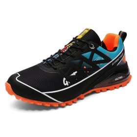 Men's Outdoor Off-road Running Shoes Air Cushion Mountaineering (Option: Bright Orange-41)